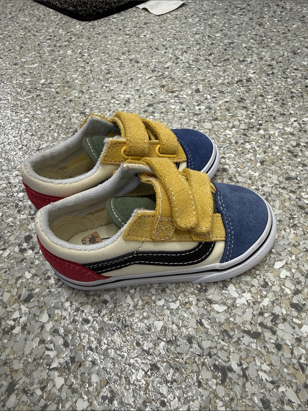 6.5C old skool toddler vans retro colors
